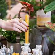 Beeswax rolled candles