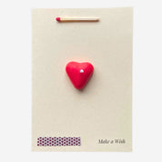 Felicitare cu lumânare - Make a wish - Red heart