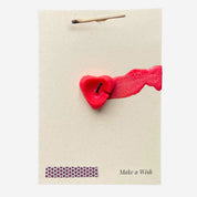 Felicitare cu lumânare - Make a wish - Red heart