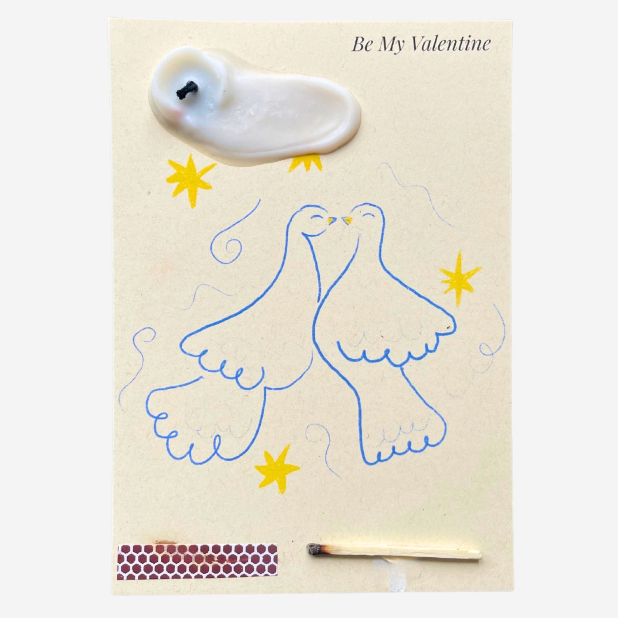 Felicitare cu lumânare - Porumbei