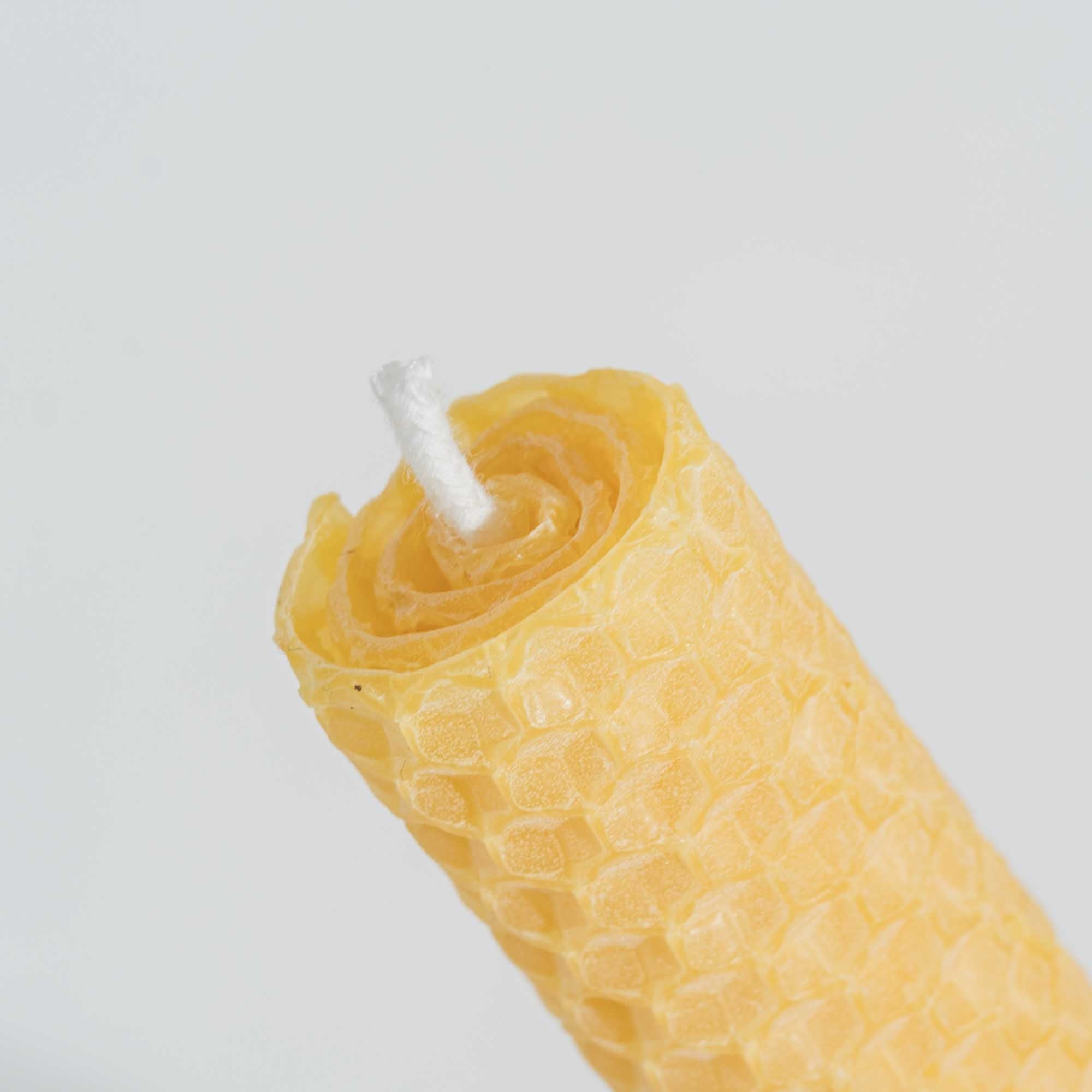 Beeswax rolled candles